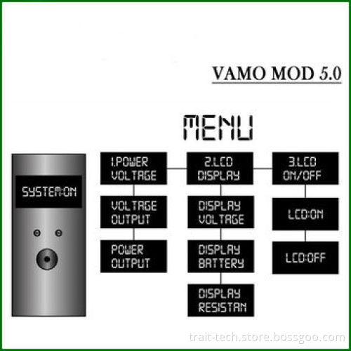 2014, New Arrival, Vamo v5 Electronic Cigarette, Mechanical Mod, 2pcs 18350 Battery